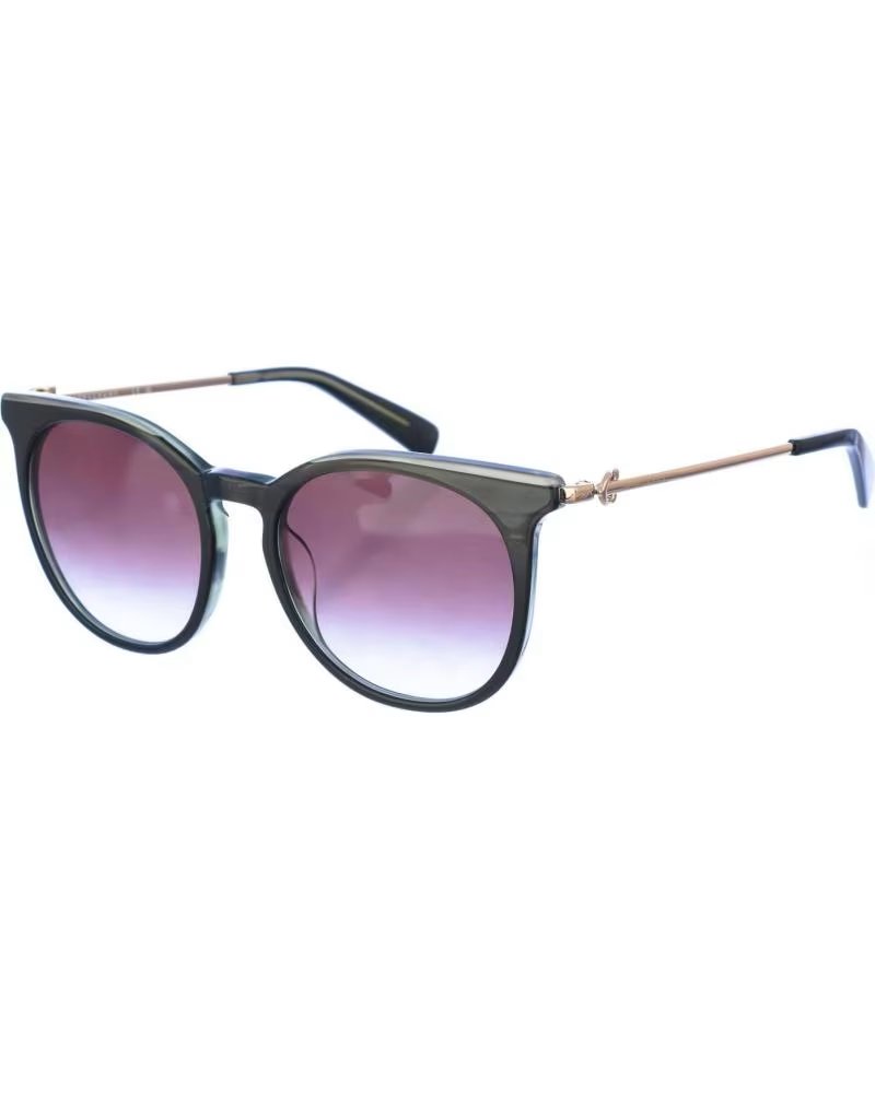 LONGCHAMP LO693S ROUND ACETATE SUNGLASSES, REF: 1181419 GRIS-DORADO