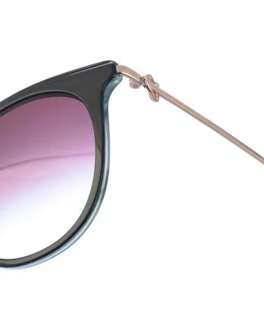 LONGCHAMP LO693S ROUND ACETATE SUNGLASSES, REF: 1181419 GRIS-DORADO