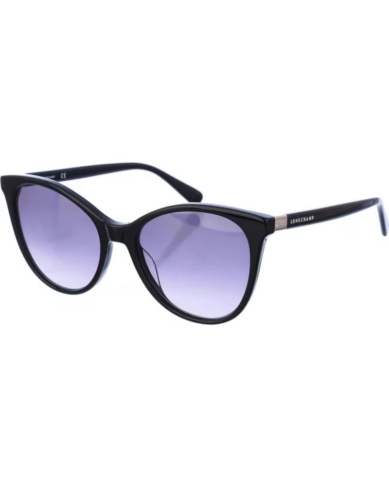 LONGCHAMP OVAL SUNGLASSES LO688S FOR WOMEN BLACK NEGRO