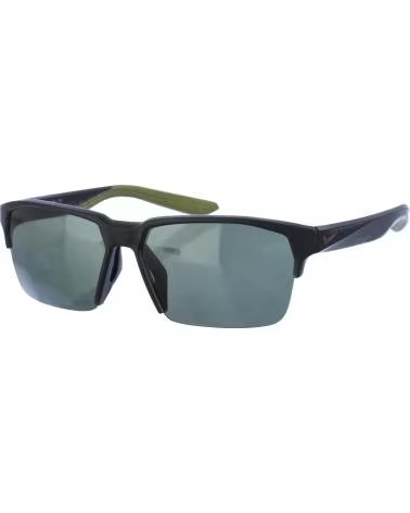 NIKE ÓCULOS DE SOL CU3748 RETANGULARES DE ACETATO PRETO-VERDE NEGRO-VERDE