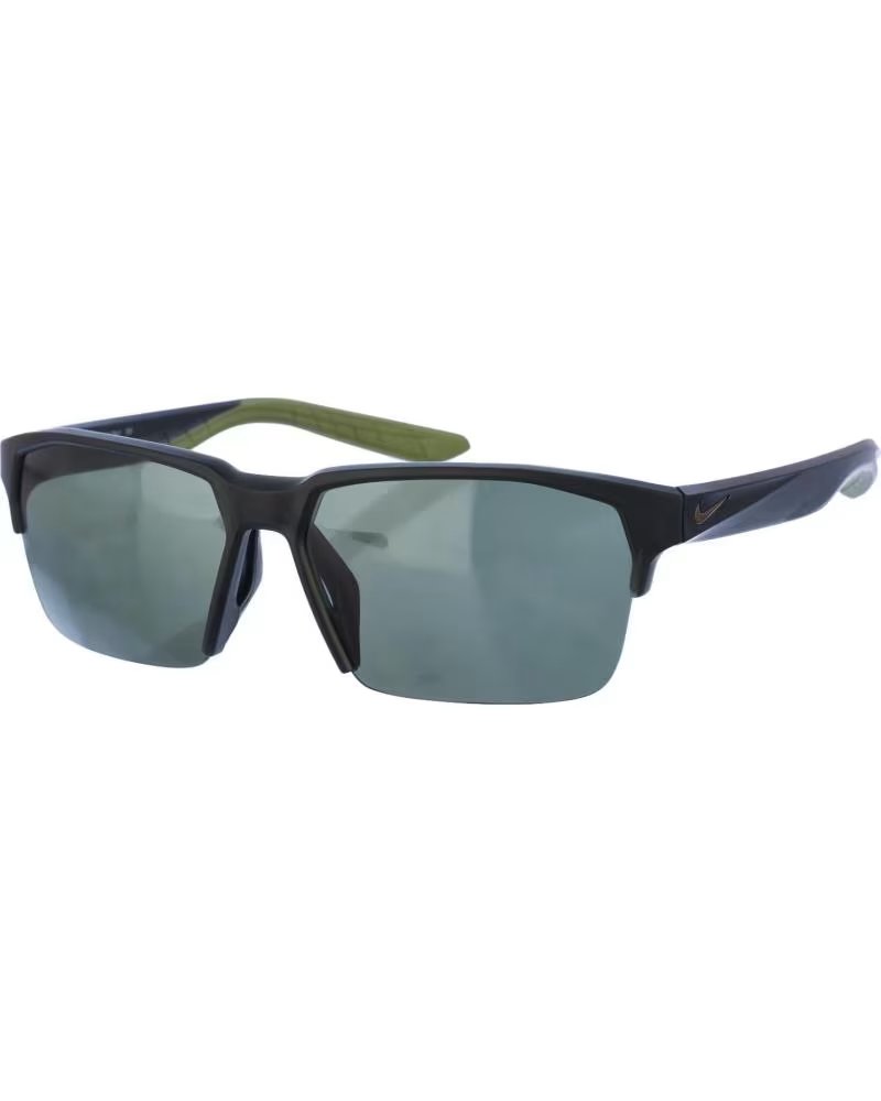 NIKE ÓCULOS DE SOL CU3748 RETANGULARES DE ACETATO PRETO-VERDE NEGRO-VERDE