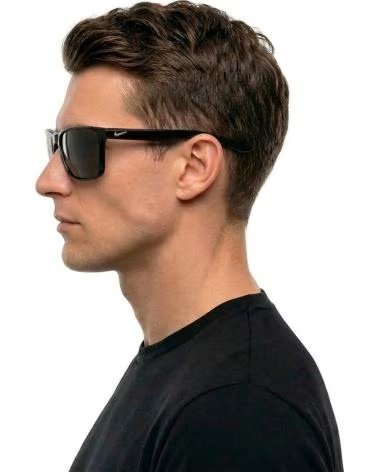 NIKE ESSENTIAL ENDEAVOR EV1122 RECHTECKIGE SONNENBRILLE GLÄNZEND SCHWARZ NEGRO BRILLANTE