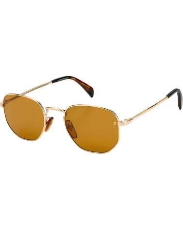 DAVID BECKHAM 1040S HEXAGONALE SONNENBRILLE AUS METALL DORADO