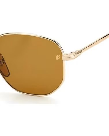 DAVID BECKHAM 1040S HEXAGONALE SONNENBRILLE AUS METALL DORADO