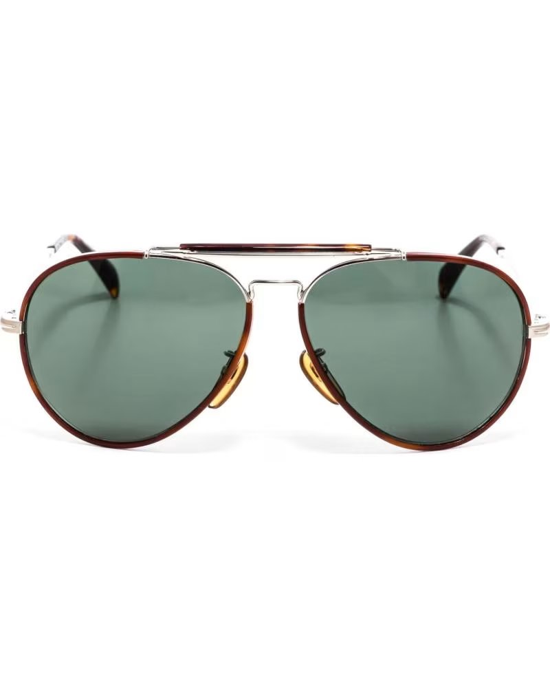 DAVID BECKHAM 7003S SONNENBRILLE IM PILOTENSTIL, ACETAT UND METALL, HAVANNA-SILBER HAVANA-PLATEADO