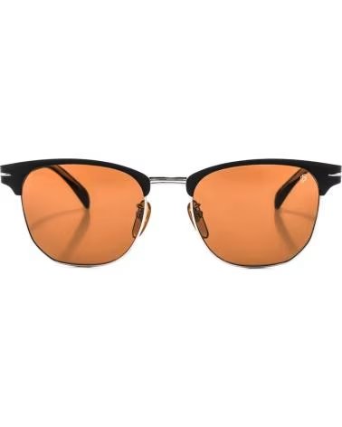 DAVID BECKHAM GAFAS DE SOL 7057FS OVALADAS DE METAL NEGRO Y PLATA NEGRO-PLATA
