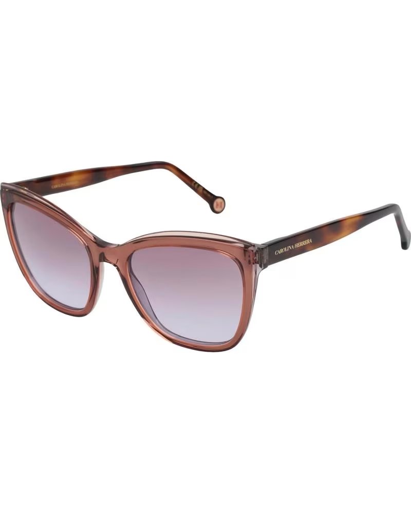 CAROLINA HERRERA HER0188S SCHMETTERLINGS-SONNENBRILLE AUS BRAUNEM ACETAT MARRóN CRISTAL