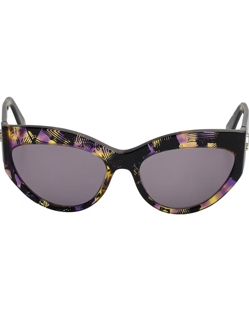LIU JO OCCHIALI DA SOLE CAT EYES LJ787S ACETATO NERO-LILLA-MULTI NEGRO-LILA-MULTI