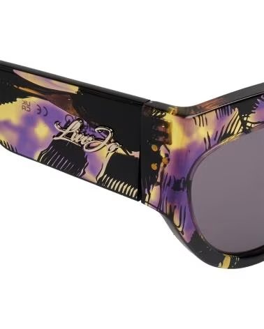 LIU JO OCCHIALI DA SOLE CAT EYES LJ787S ACETATO NERO-LILLA-MULTI NEGRO-LILA-MULTI