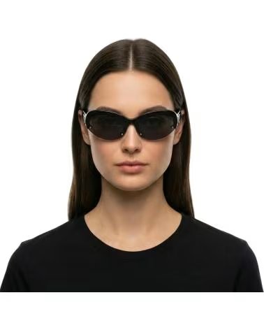 PALM ANGELS GAFAS DE SOL OVALADAS ENVOLVENTES PERI054S24PLA0011007 NEGRO