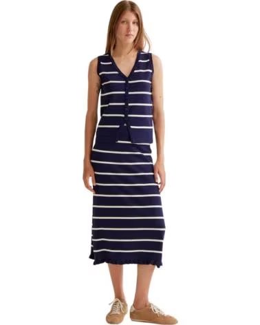 COMPAIA FANTASTICA SAIA MIDI COMPANIA LISTRADA AZUL REF: 1183447-1183426