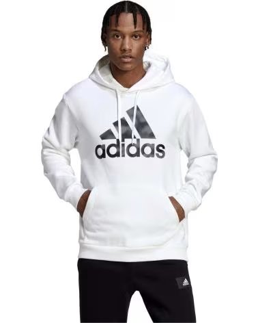 ADIDAS FELPA CON CAPPUCCIO HL6932 DA UOMO IN BIANCO BLANCO