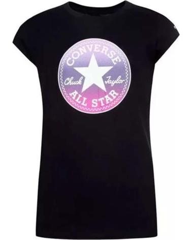 CONVERSE CAMISETA 4CD403-023 MANGA CORTA NIÑA NEGRO