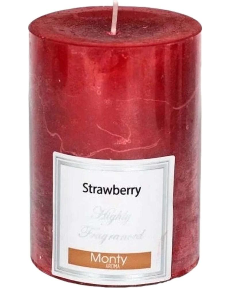 FOIMPEX VELA AROMÁTICA FRESA 131024 - ADORNO HOGAR ROJO