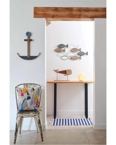 BATELA ADORNO DE PARED ANCLA DECORATIVA D2182 MULTICOLOR