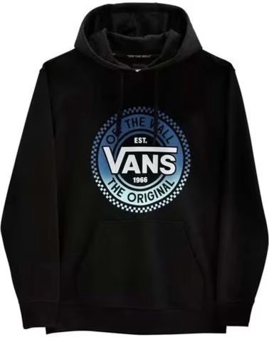 VANS OFF THE WALL MOLETOM COM CAPUZ THE VN0A7PY6BLK1 NEGRO