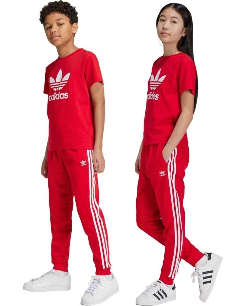 ADIDAS PANTALONI LUNGHI IX7631 PER BAMBINI UNISEX ROSSI ROJO