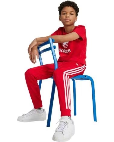 ADIDAS PANTALONI LUNGHI IX7631 PER BAMBINI UNISEX ROSSI ROJO