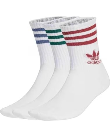 ADIDAS CALCETINES CREW SOCK 3-STRIPES KIDS JI9471 BLANCO