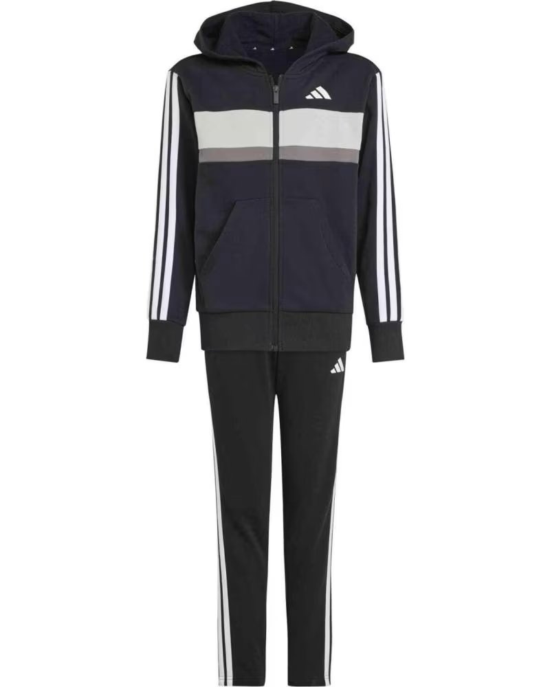 ADIDAS TUTA JC7520 3 STRISCE FLEECE UNISEX MULTICOLOR