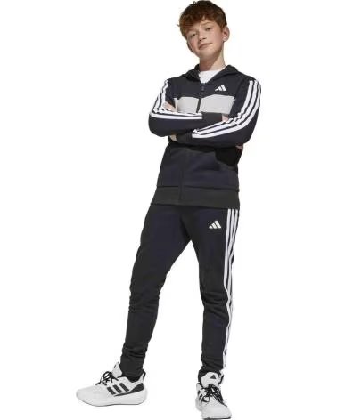 ADIDAS TUTA JC7520 3 STRISCE FLEECE UNISEX MULTICOLOR