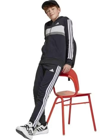 ADIDAS TUTA JC7520 3 STRISCE FLEECE UNISEX MULTICOLOR