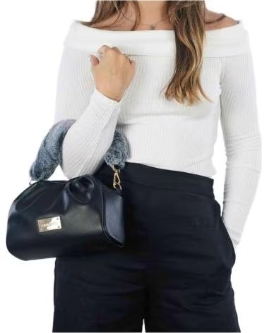 GIOSEPPO - BOLSO BANDOLERA GRAVDAL ASA CORTA DE PELO NEGRO
