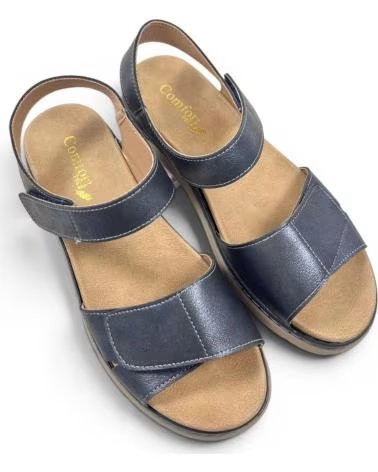 TIMBOS SANDÁLIA ANABELA 132639 AZUL MARINHO