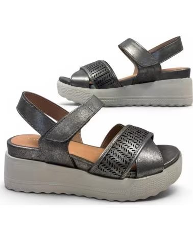 TIMBOS SANDÁLIA CUNHA PLATAFORMA 132632 PRATA PLATEADO