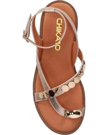 CHIKA10 SANDALES COINS 04 PLATINO-LG GOLD 1184293