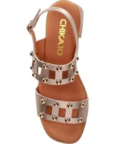 CHIKA10 SANDALIA GOIKA 02 PLATINO-LG GOLD - REF: 1184320/1184465