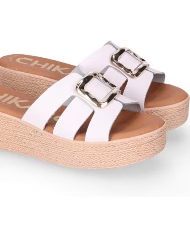 CHIKA10 SANDALE À PLATEFORME ATHENEA 25N BLANC BLANCO-WHITE