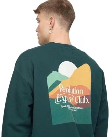 REVOLUTION SWEATSHIRT 1184734 MEN GREEN VERDE