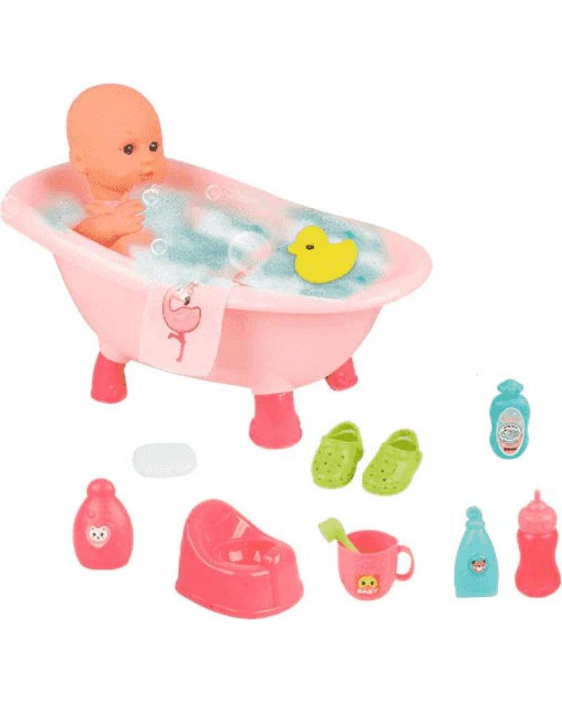 TOY PLANET SET DE BAÑO CON MUÑECA Y ACCESORIOS REF 1184788 ROSA