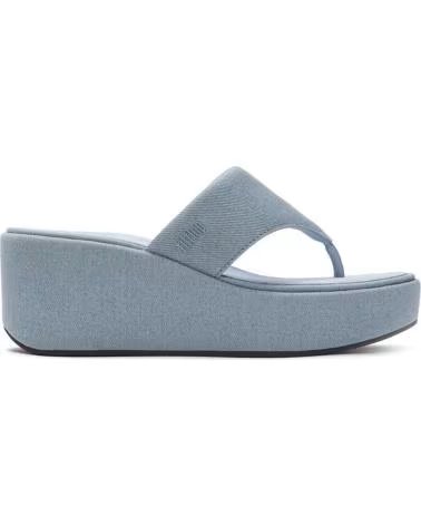 FITFLOP SANDALIAS PARA MUJER A5H PLATFORMS WEDGE TOE-POST DENIM