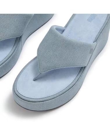 FITFLOP SANDALIAS PARA MUJER A5H PLATFORMS WEDGE TOE-POST DENIM