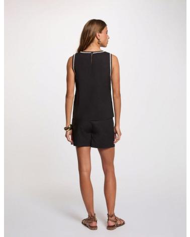 MORGAN TOP OSAJE BORDADO NEGRO REF 1185550