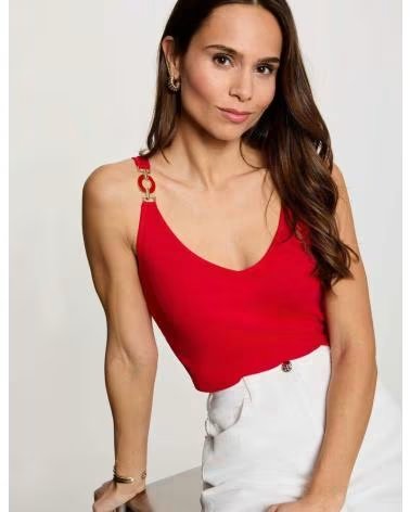 T-SHIRT JUSTA DANIELA MORGAN VERMELHA ROJO