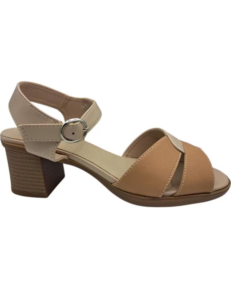 CALZADOMANIA SANDALIA TACON BEIGE