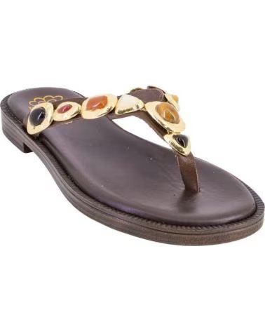 PORRONET SANDALI IN PELLE DA DONNA 3238 MARRONE MARRON
