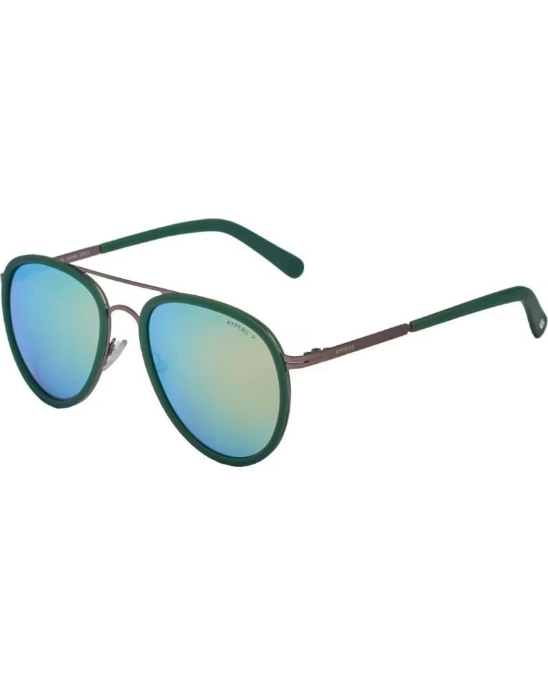 KYPERS CAMERON PILOTEN-SONNENBRILLE, REFERENZ 1186609, GRÜNER RAHMEN UND SILBERNE GLÄSER VERDE-PLATEADO