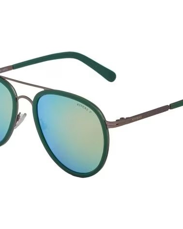 KYPERS CAMERON PILOTEN-SONNENBRILLE, REFERENZ 1186609, GRÜNER RAHMEN UND SILBERNE GLÄSER VERDE-PLATEADO