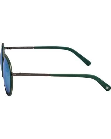 KYPERS CAMERON PILOTEN-SONNENBRILLE, REFERENZ 1186609, GRÜNER RAHMEN UND SILBERNE GLÄSER VERDE-PLATEADO