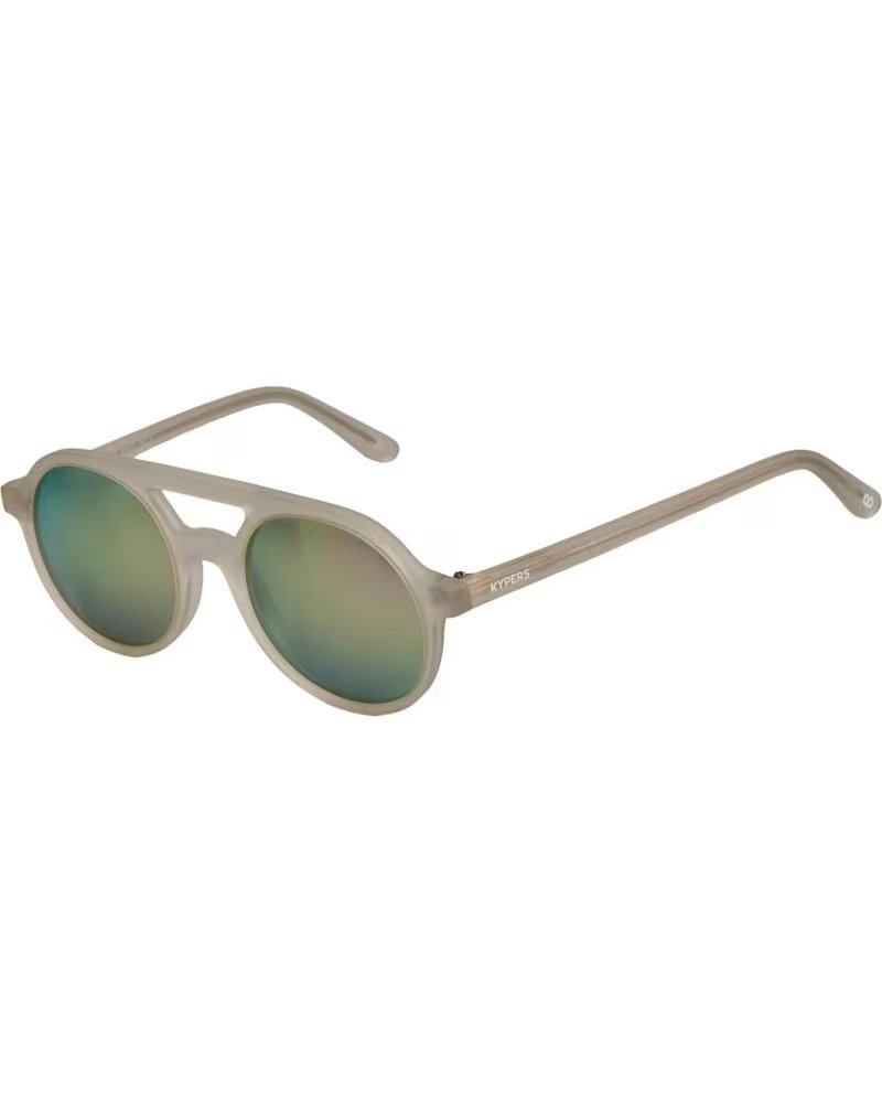 KYPERS AVELINE OVALE UNISEX-SONNENBRILLE, REFERENZ 1186632, TRANSPARENTER RAHMEN UND GRÜNE GLÄSER TRANSPARENTE-VERDE