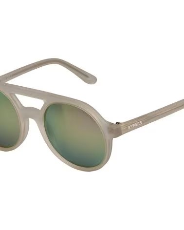 KYPERS AVELINE OVALE UNISEX-SONNENBRILLE, REFERENZ 1186632, TRANSPARENTER RAHMEN UND GRÜNE GLÄSER TRANSPARENTE-VERDE
