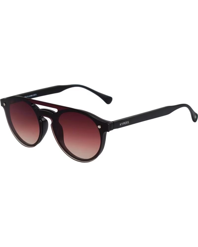 KYPERS LUNETTES DE SOLEIL RONDES GERI, RÉFÉRENCE 1186643, NOIR ET BORDEAUX NEGRO-BURDEOS