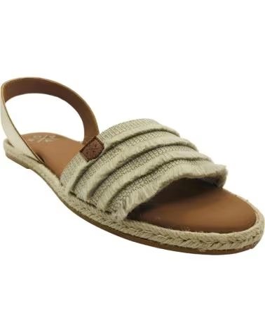 Accueil-POPA-SANDALIA-ESTILO-MENORQUINA-MUJER-PLANA-JUNCAL-ORO