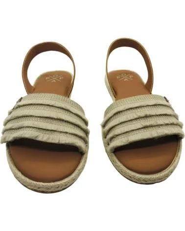 Accueil-POPA-SANDALIA-ESTILO-MENORQUINA-MUJER-PLANA-JUNCAL-ORO