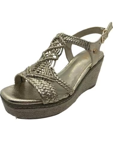 XTI 145456 KEILSANDALETTE MIT GEFLOCHTENEN RIEMEN GOLD DORADO