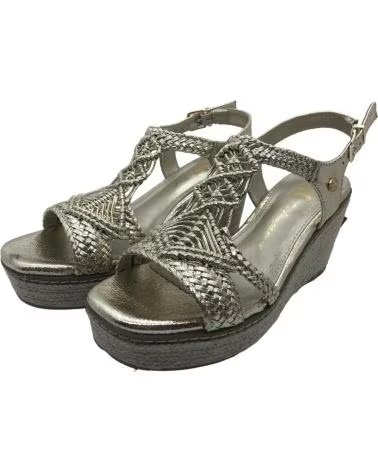 XTI 145456 KEILSANDALETTE MIT GEFLOCHTENEN RIEMEN GOLD DORADO